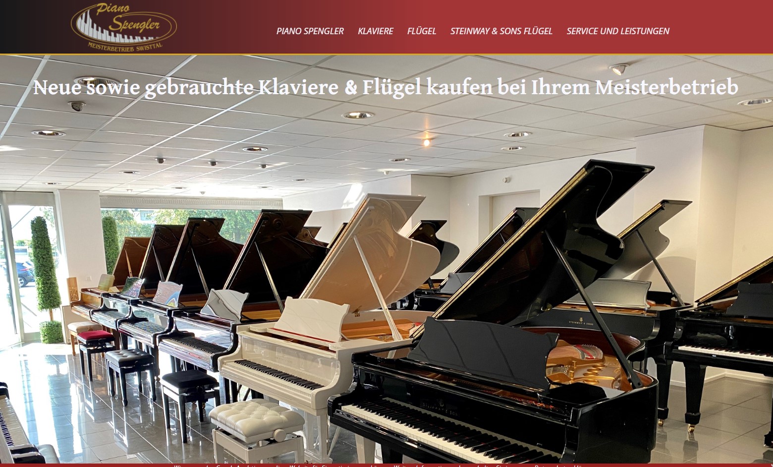 Die Startseite www.piano-spengler.de mit traumhaften Bildern Die Startseite www.piano-spengler.de mit traumhaften Bildern